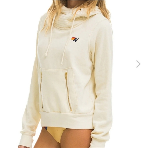 Aviator Nation Tops - Aviator Nation Ninja Pullover Hoodie Vintage White size S